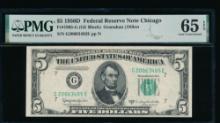 1950D $5 Chicago FRN PMG 65EPQ