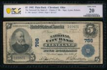 1902 $5 Cleveland OH National PCGS 20