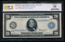 1920 $10 New York FRN PCGS 30