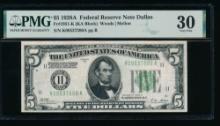 1928A $5 Dallas FRN PMG 30