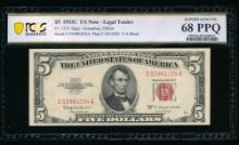 1953C $5 Legal Tender Note PCGS 68PPQ