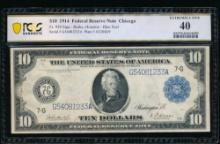 1914 $10 Chicago FRN PCGS 40