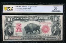 1901 $10 Bison Legal Tender Note PMG 30