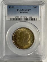 1936 Cleveland Commemorative Half Dollar PCGS MS67