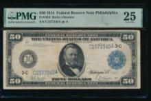 1914 $50 Philadelphia FRN PMG 25