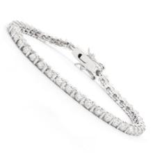 Plated Rhodium Diamond Bracelet