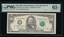 1990 $50 Richmond FRN PMG 65EPQ