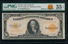 1922 $10 Gold Certificate PMG 35EPQ