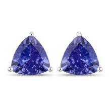 14KT White Gold 3.48ctw Tanzanite Earrings