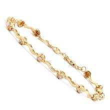 Plated 18KT Yellow Gold 0.11cts Diamond Bracelet