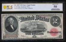 1917 $2 Legal Tender Note PCGS 50