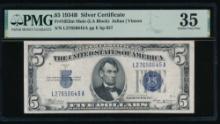 1934B $5 Silver Certificate PMG 35