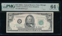 1950A $50 Chicago FRN PMG 64EPQ