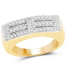 Plated 14KT Yellow Gold 0.25ctw Diamond Ring