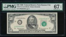 1969 $50 Kansas City FRN PMG 67EPQ