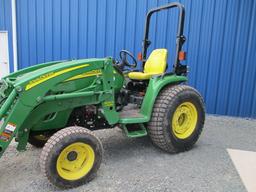 JD 3320 TRACTOR W/LDR & GRAPPLE,