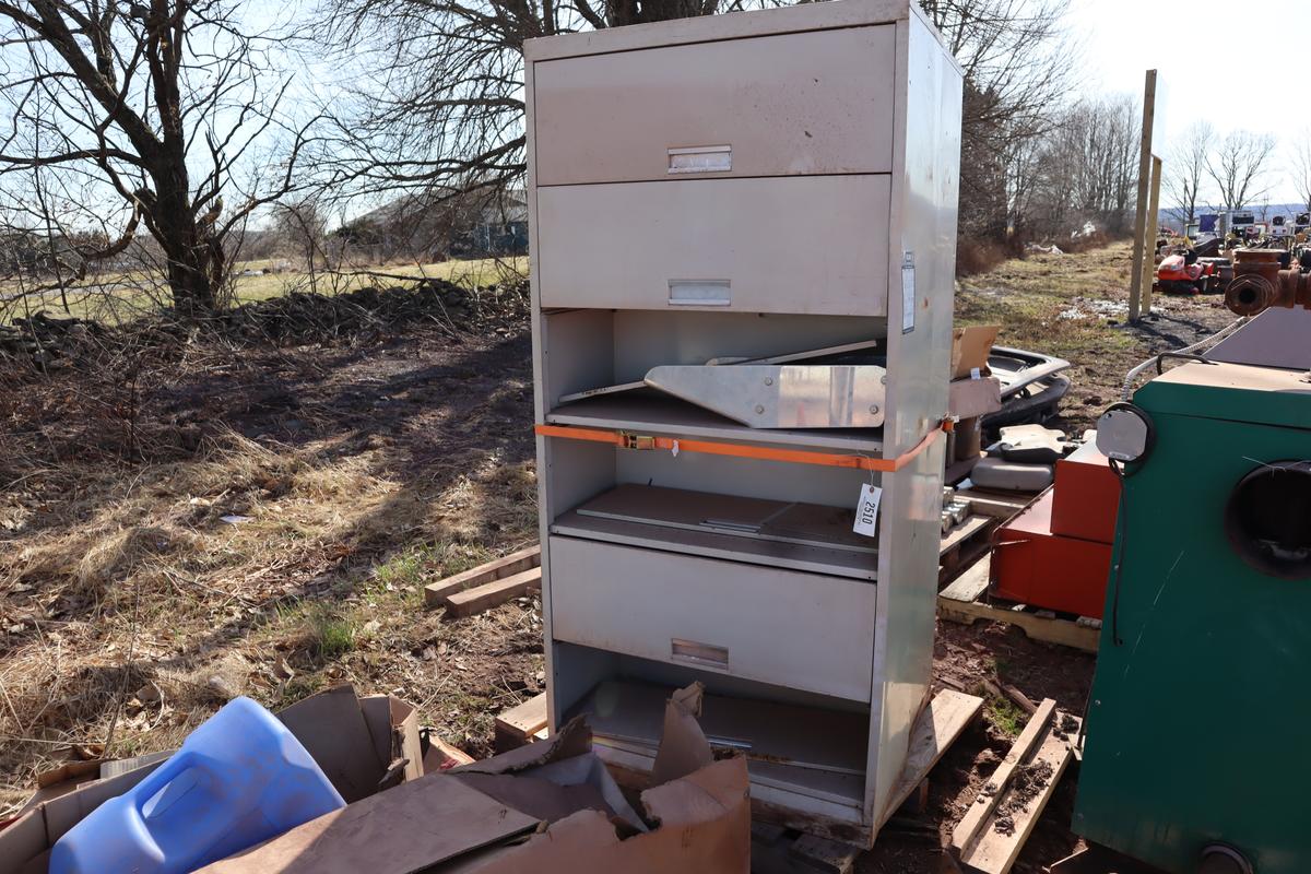 2 Steel Book Shelves W/ Assorted Contents