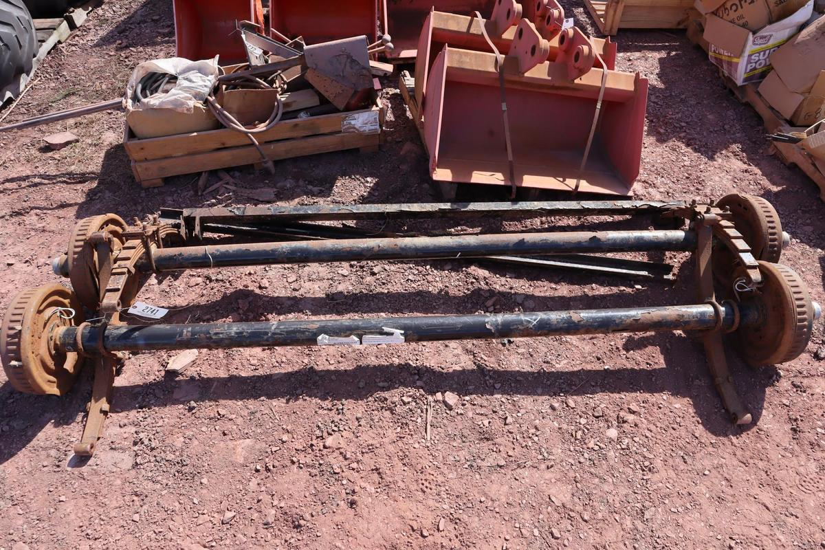 Pair Of Used 6 Bolt Trailer Axles