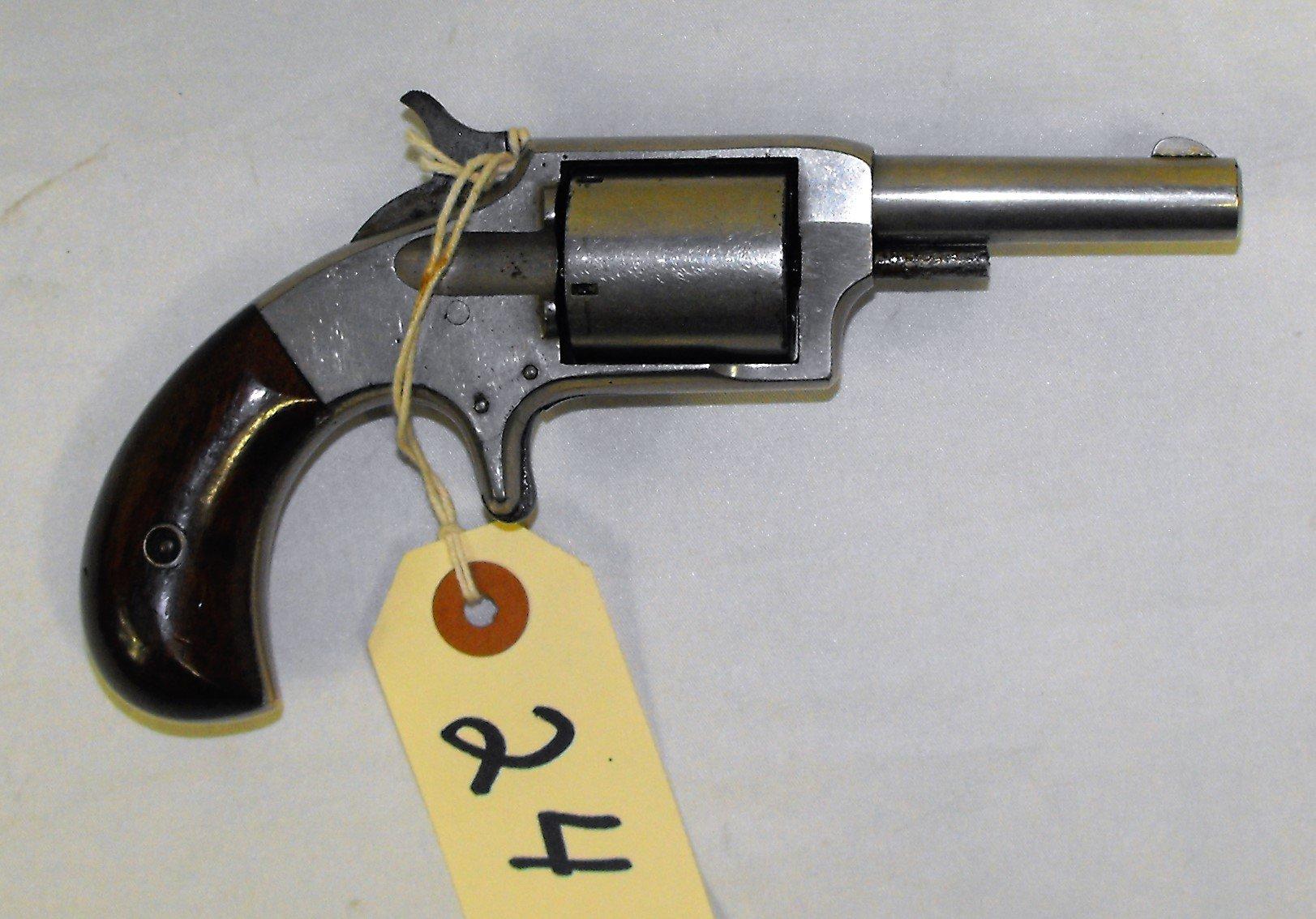 HOPKINS AND ALLEN LEADER 32 RF 5-SHOT NICKELED REVOLVER