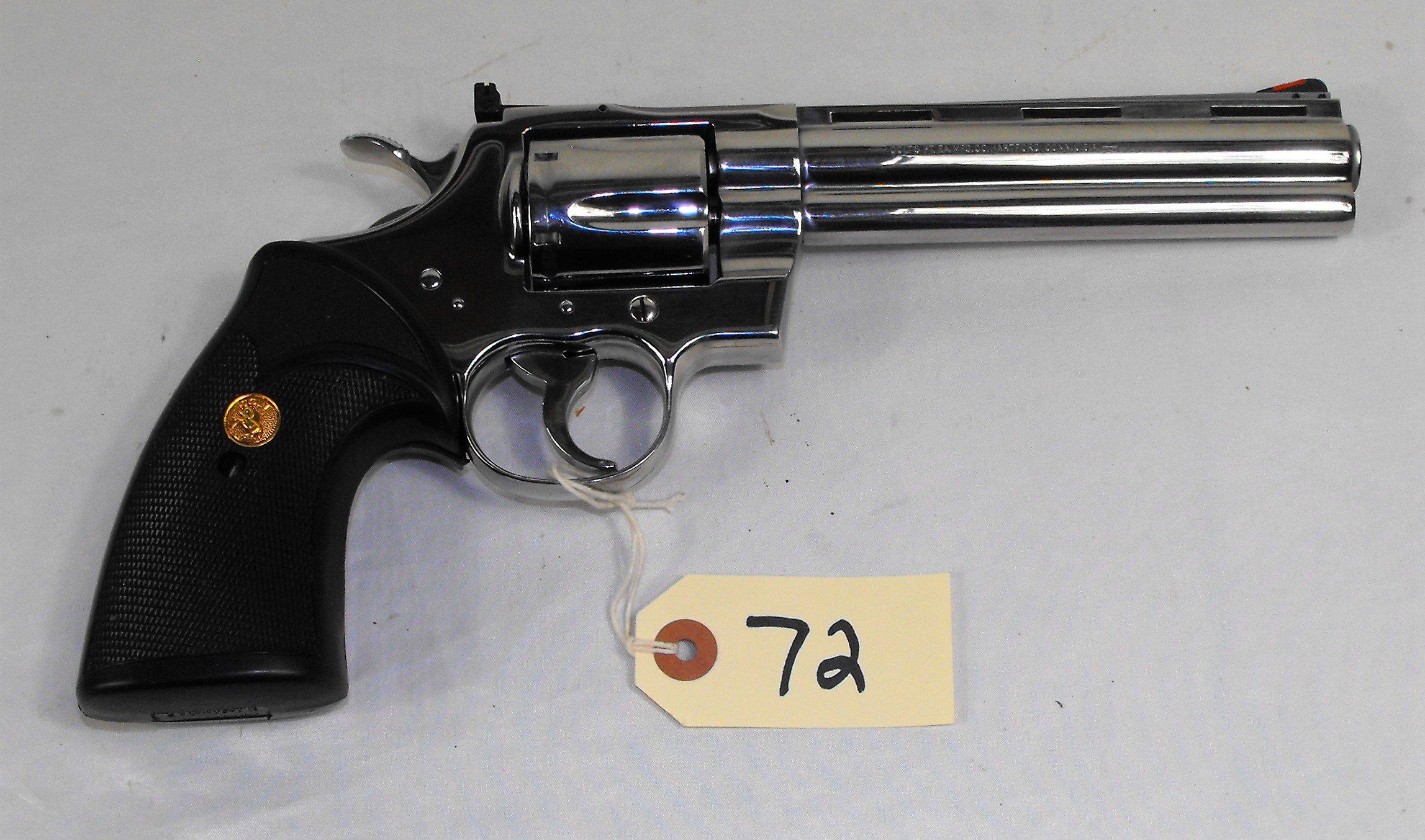 COLT PYTHON 357 MAG 6-SHOT DOUBLE ACTION “BRIGHT STAINLESS” REVOLVER