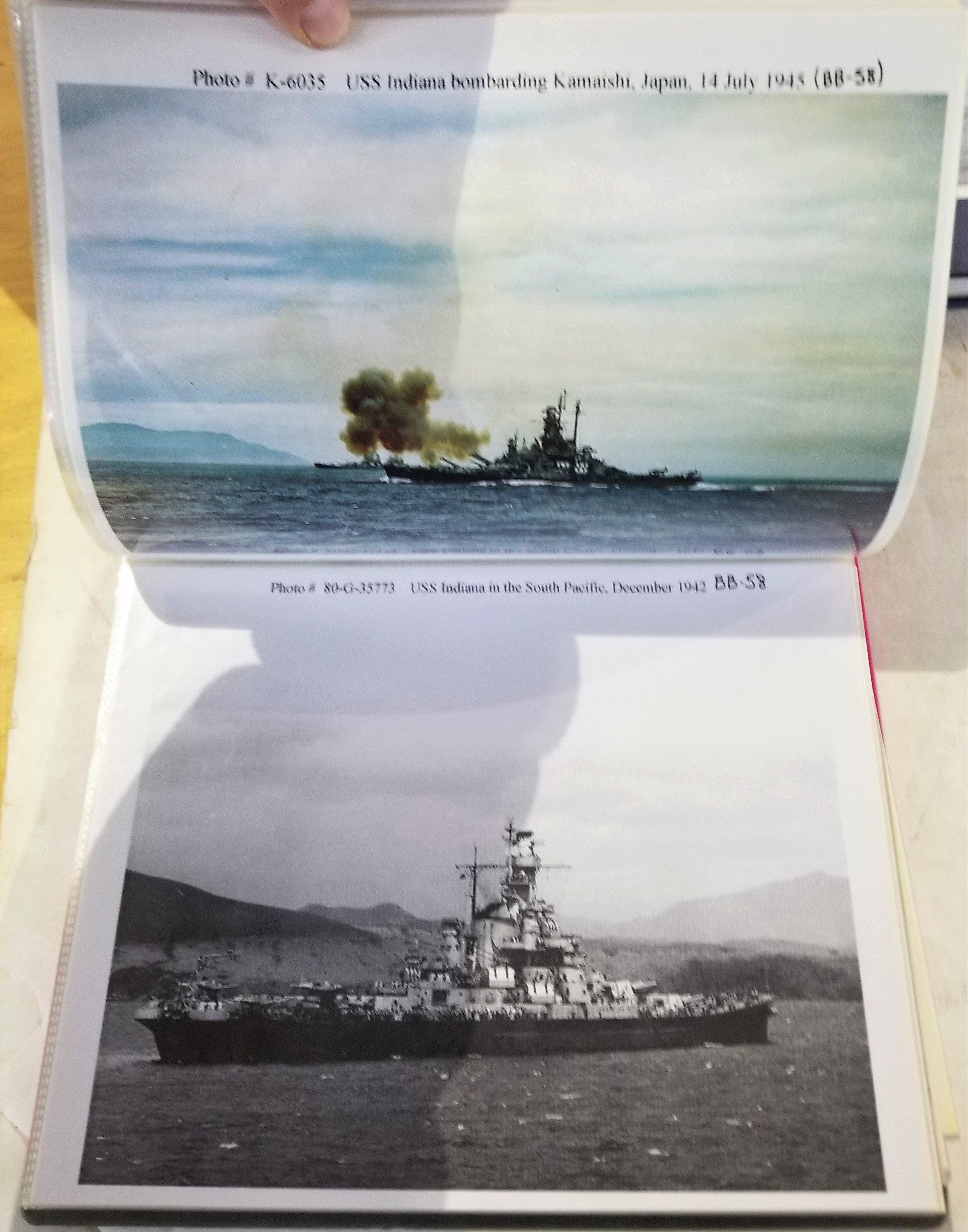 Two (2) U.S. Navy Photo Albums (8"X10" Photos) and One (1) Framed Photo of an Aircraft Carrier