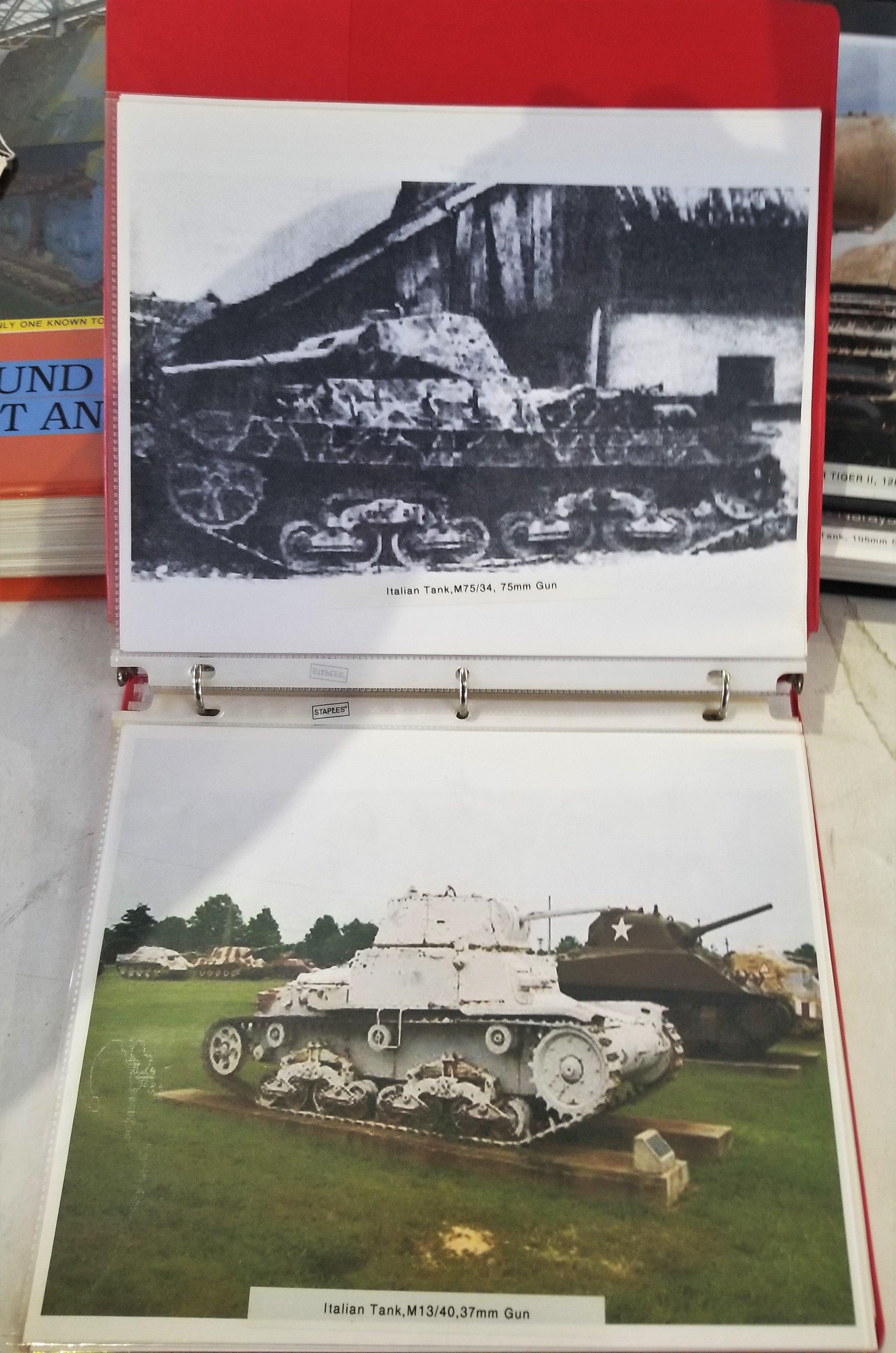 Three (3) Photo Albums of Military Tanks