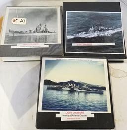 Three (3) Photo Albums of Military Ships, 8"X10" Photos