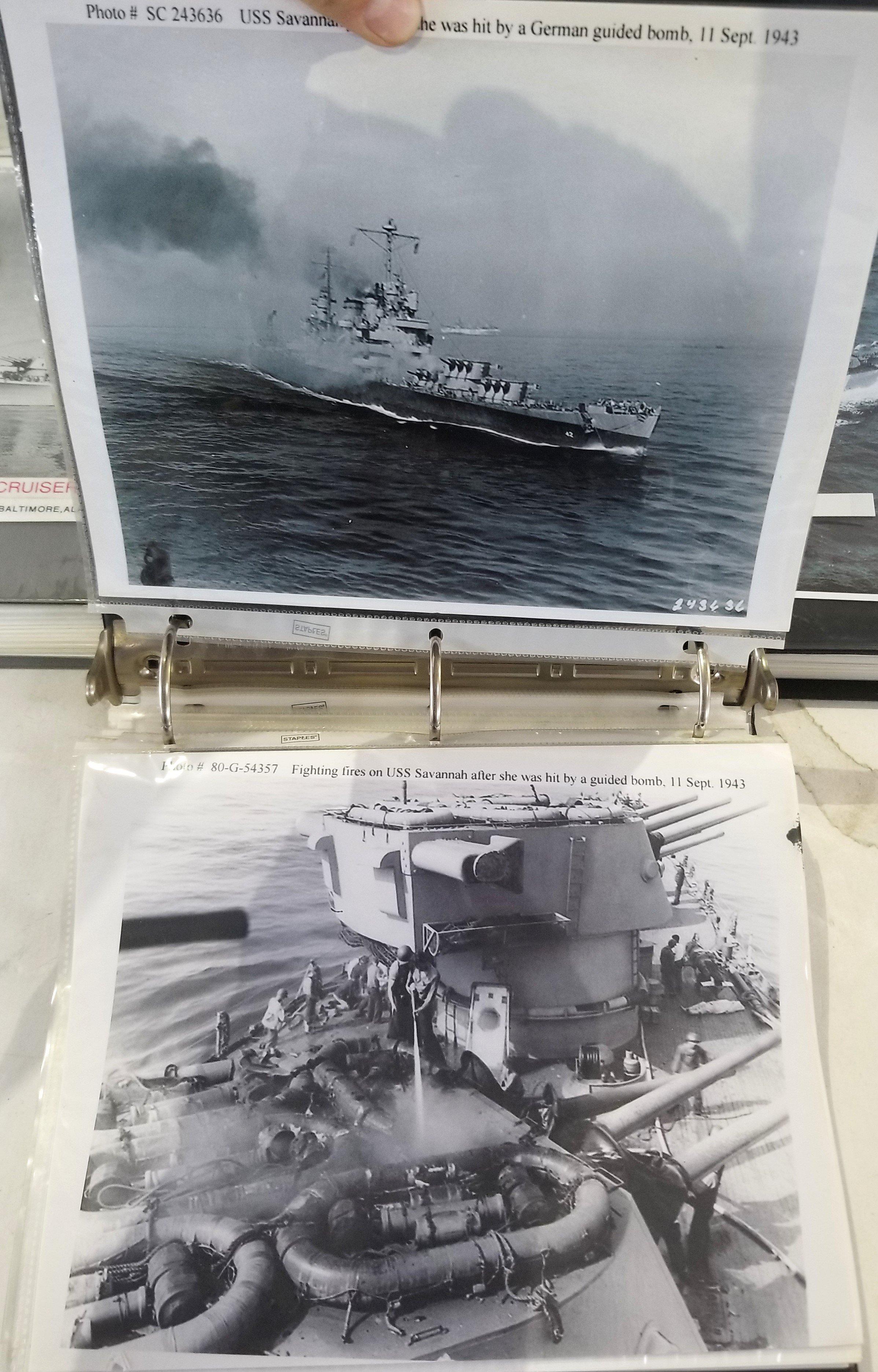 Three (3) Photo Albums of Military Ships, 8"X10" Photos