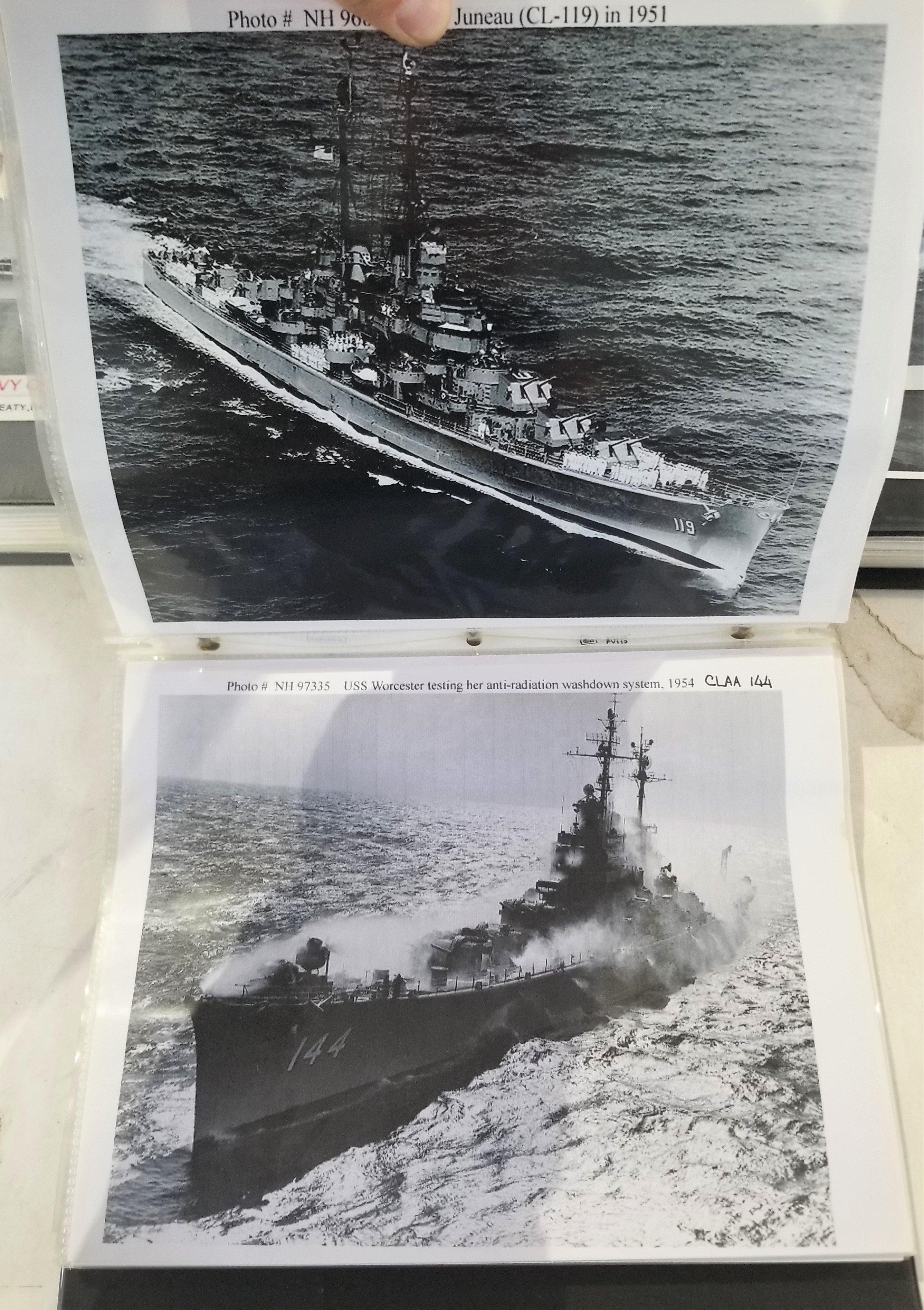 Three (3) Photo Albums of Military Ships, 8"X10" Photos