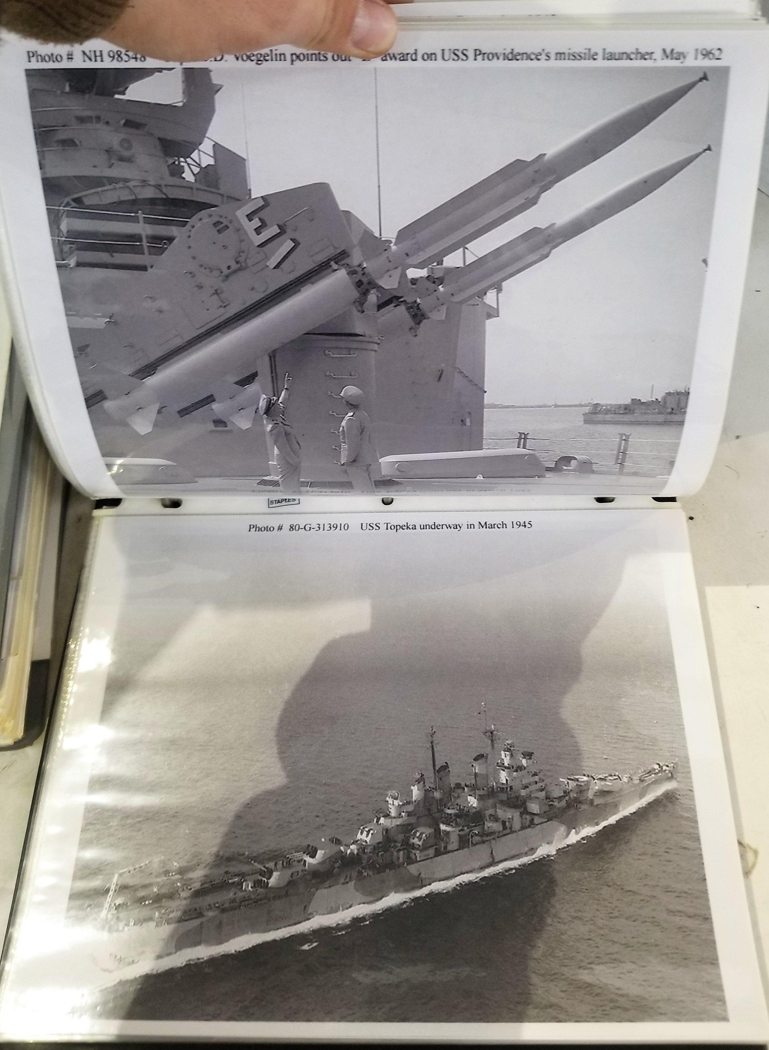 Three (3) Photo Albums of Military Ships, 8"X10" Photos