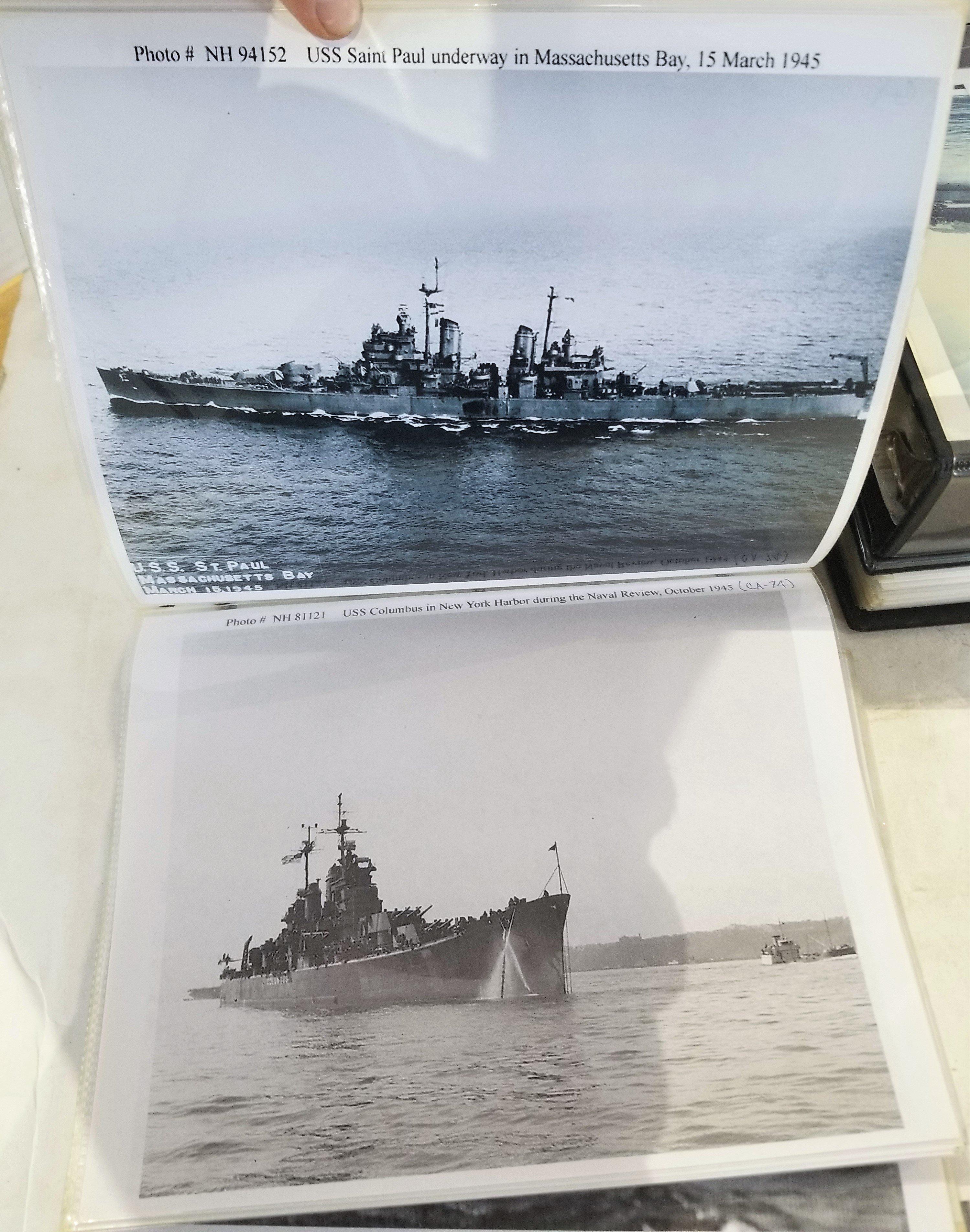 Three (3) Photo Albums of Military Ships, 8"X10" Photos