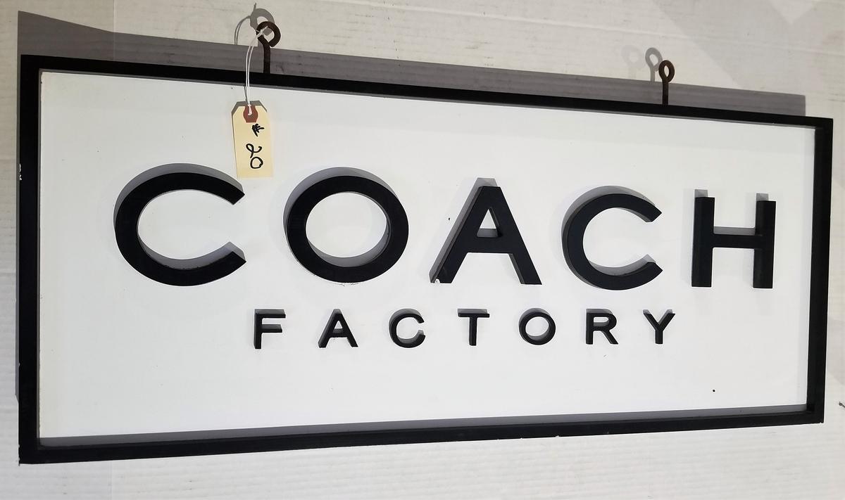 Coach Factory Modern Wooden Sign