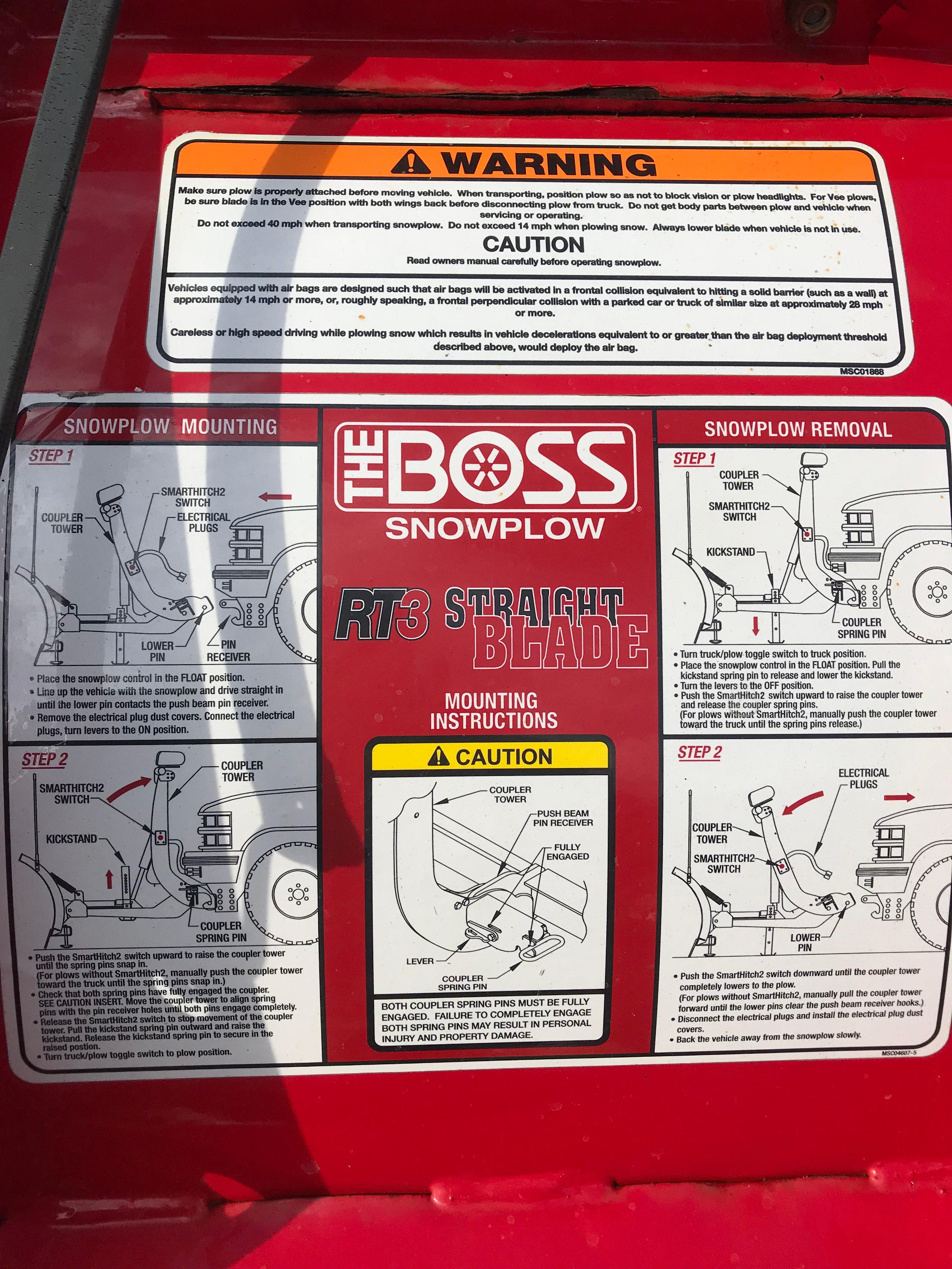 Boss 7' 6" RT3 Straight Blade