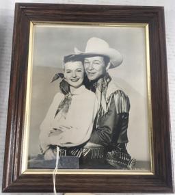 2 ROY ROGERS PICTURES IN FRAMES.