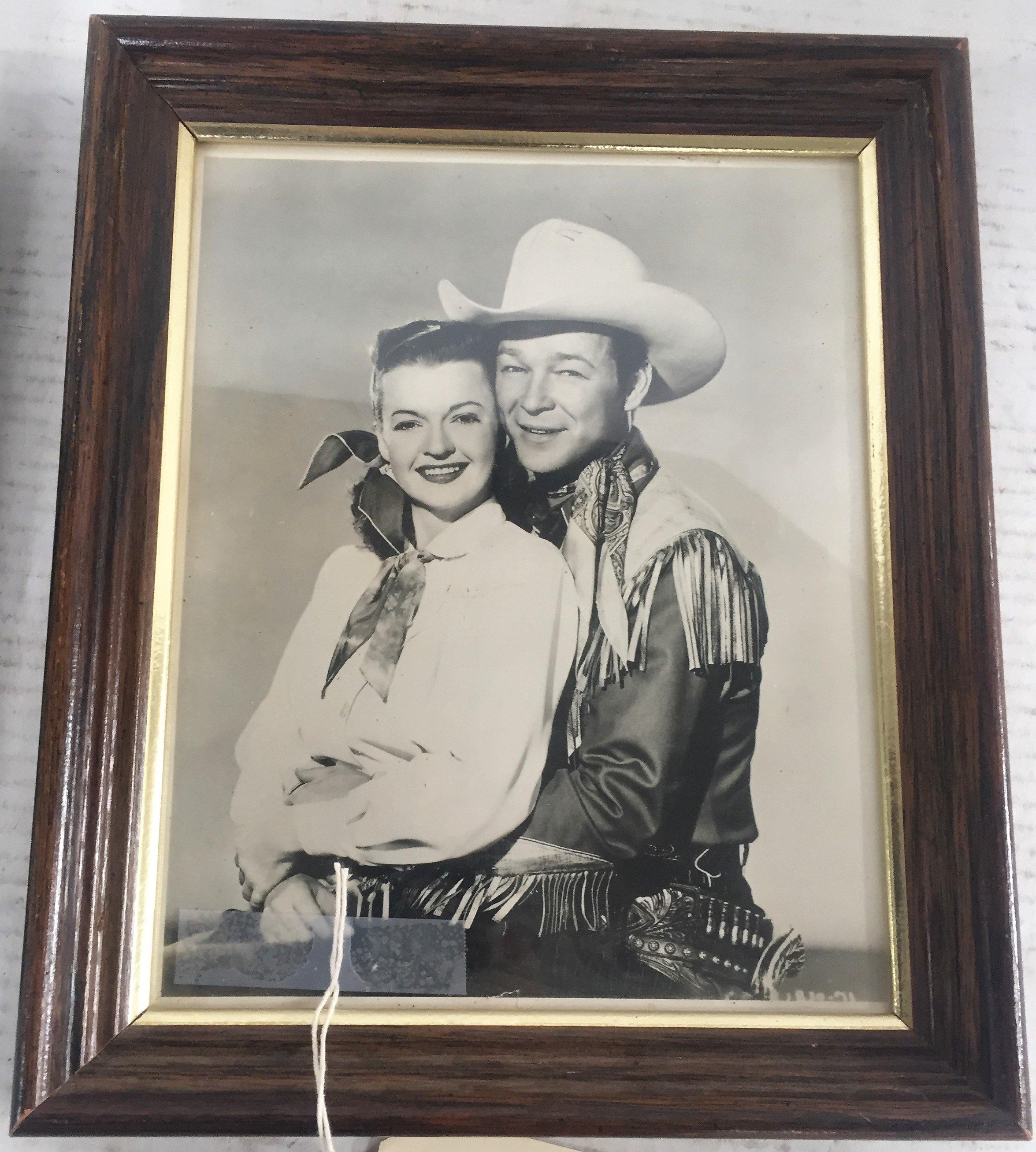 2 ROY ROGERS PICTURES IN FRAMES.