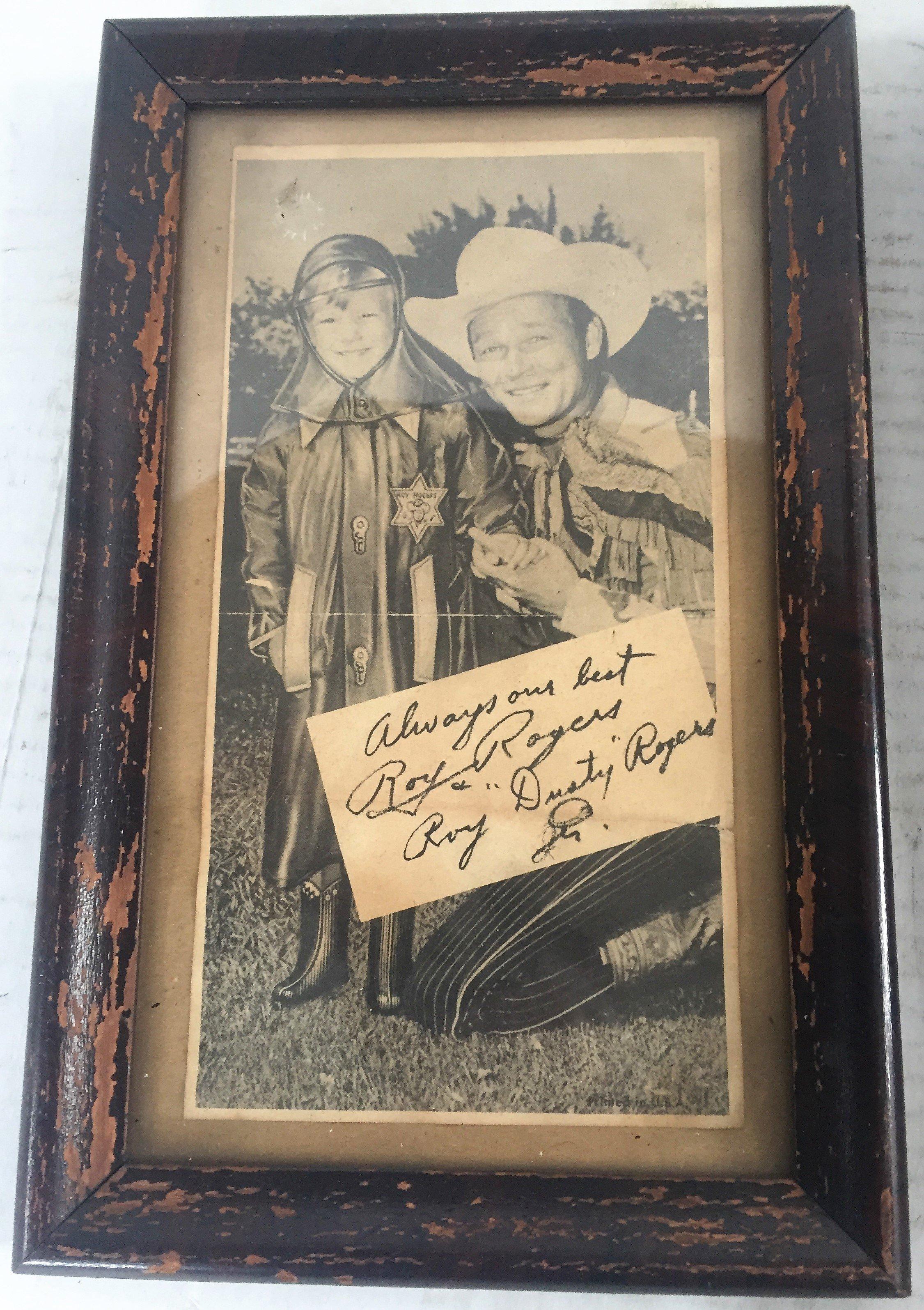 2 ROY ROGERS PICTURES IN FRAMES.