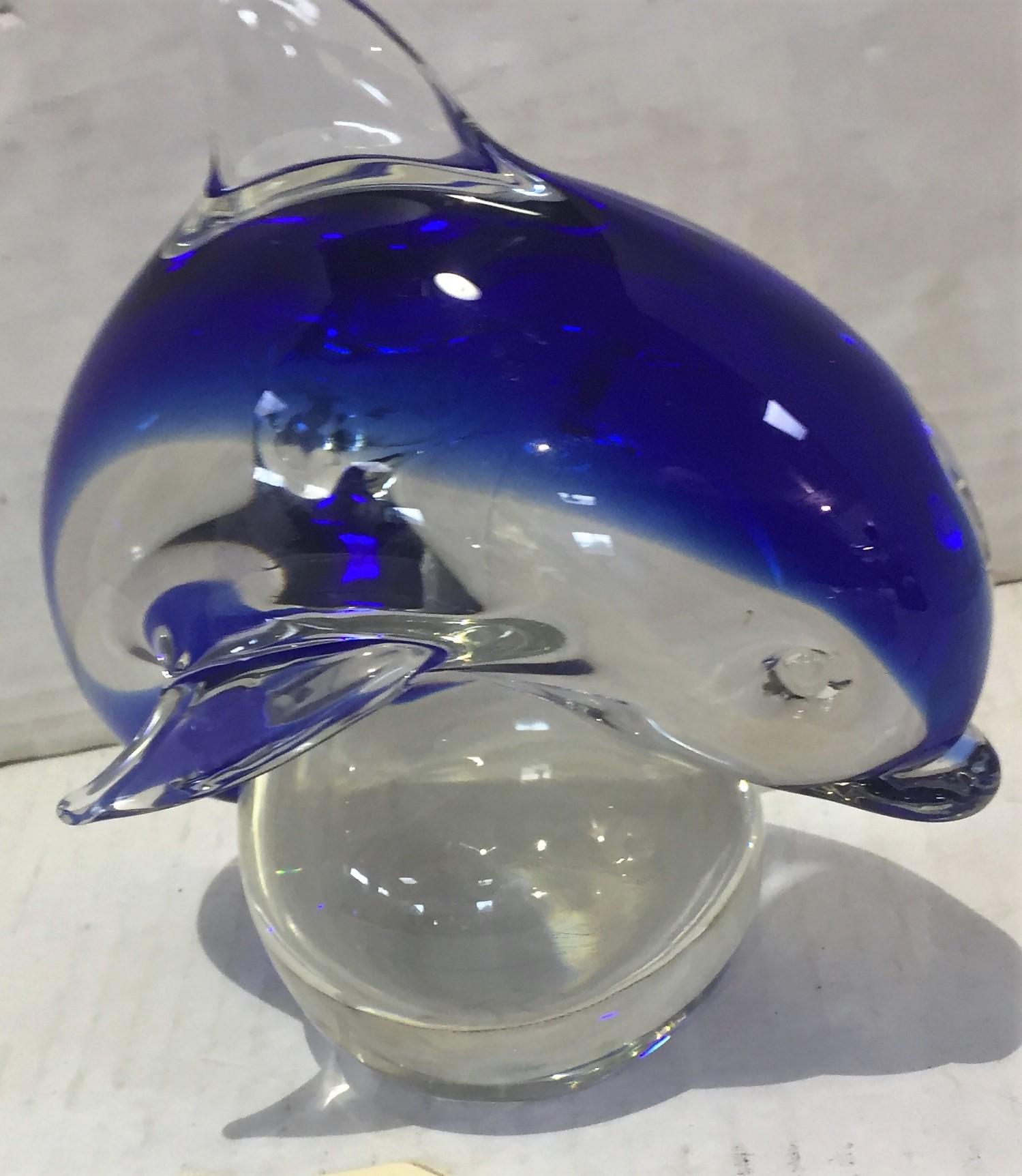 Dolphin Glass Paperweight