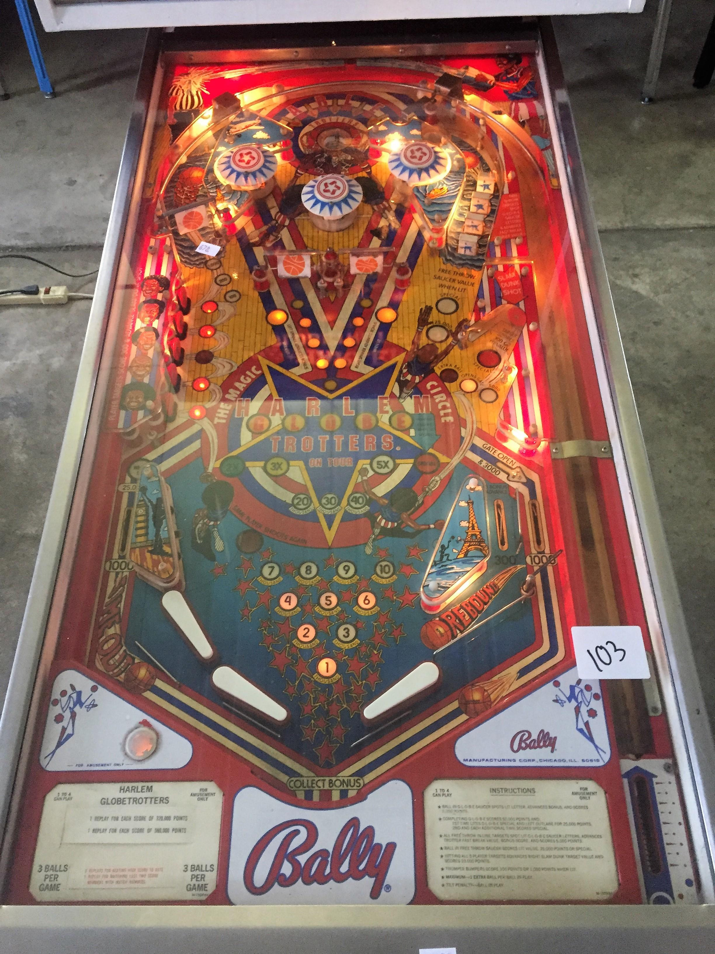 Harlem Globetrotters Pinball Machine