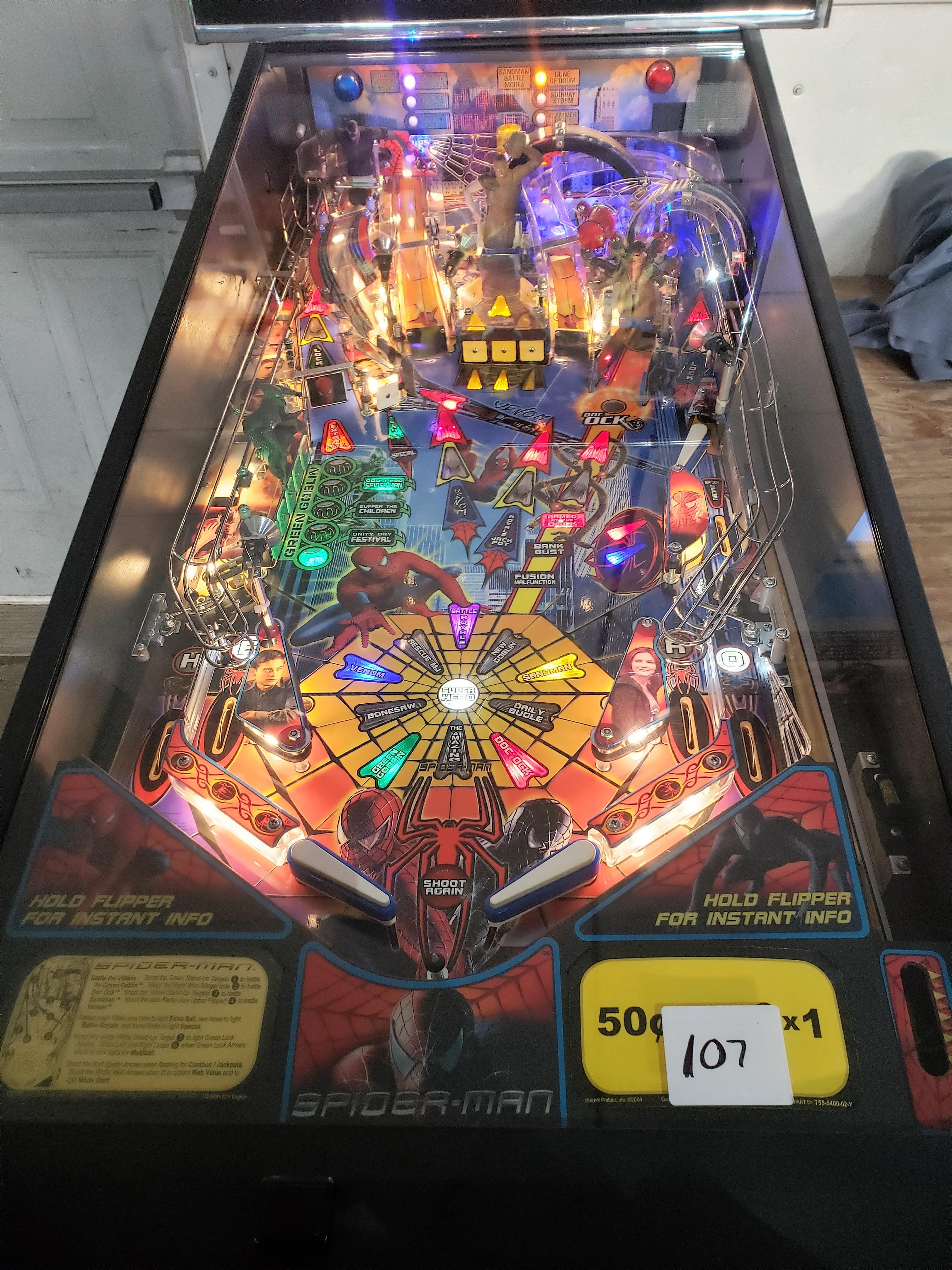 Spider-man Pinball Machine