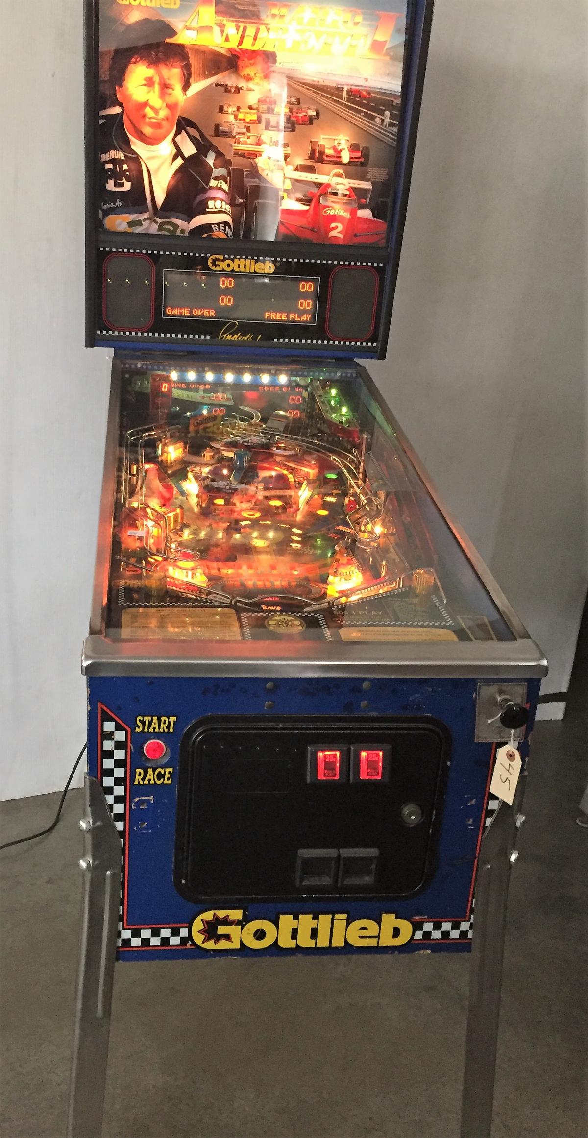 Mario Andretti Pinball Machine