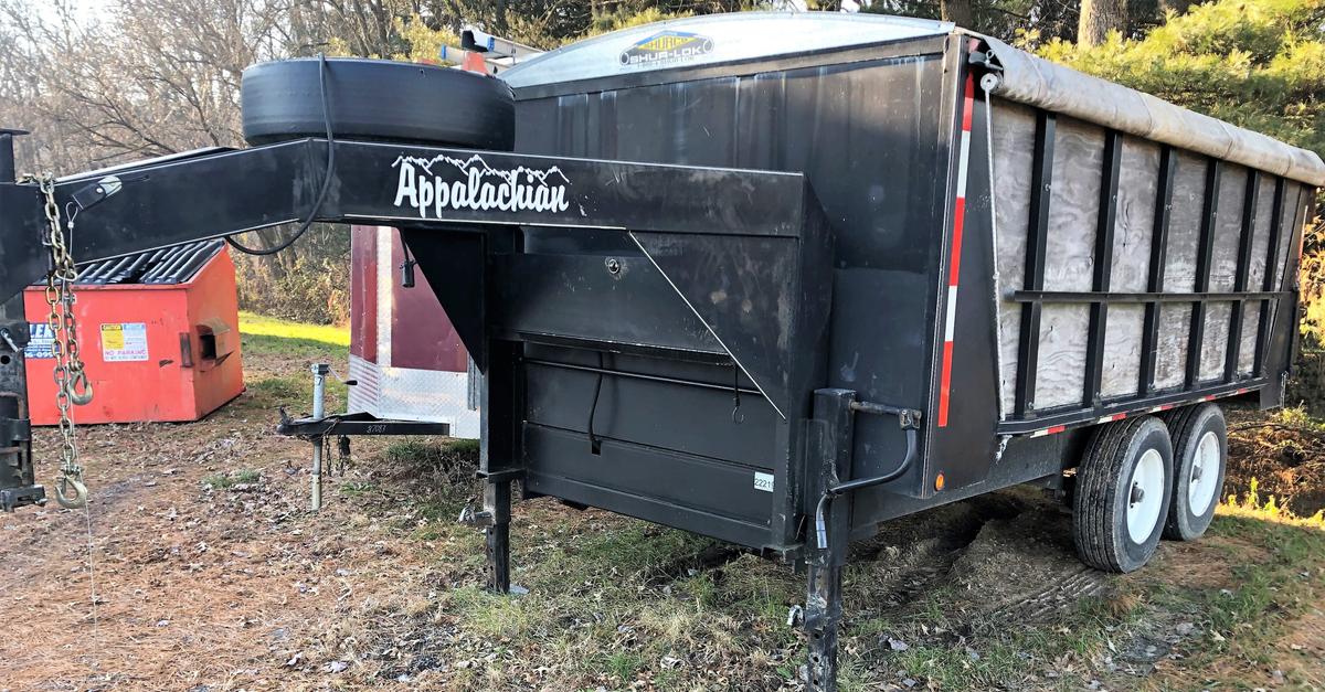 2011 14' Appalachian double hoist dump trailer