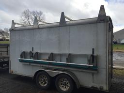 2012 14' Atlas cargo trailer w/ladder rack