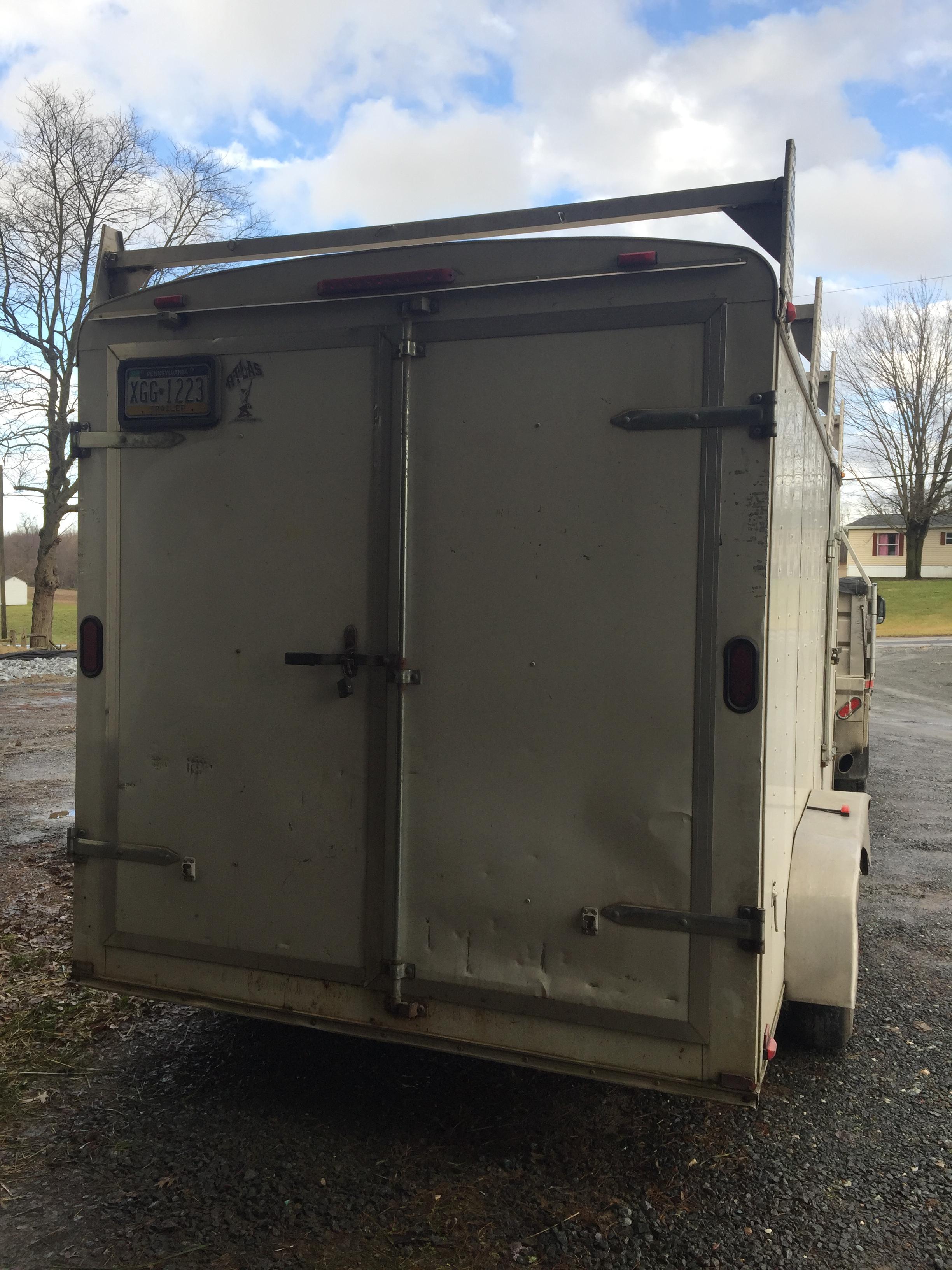 2012 14' Atlas cargo trailer w/ladder rack