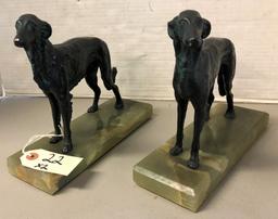 Pair of Greyhound Statues