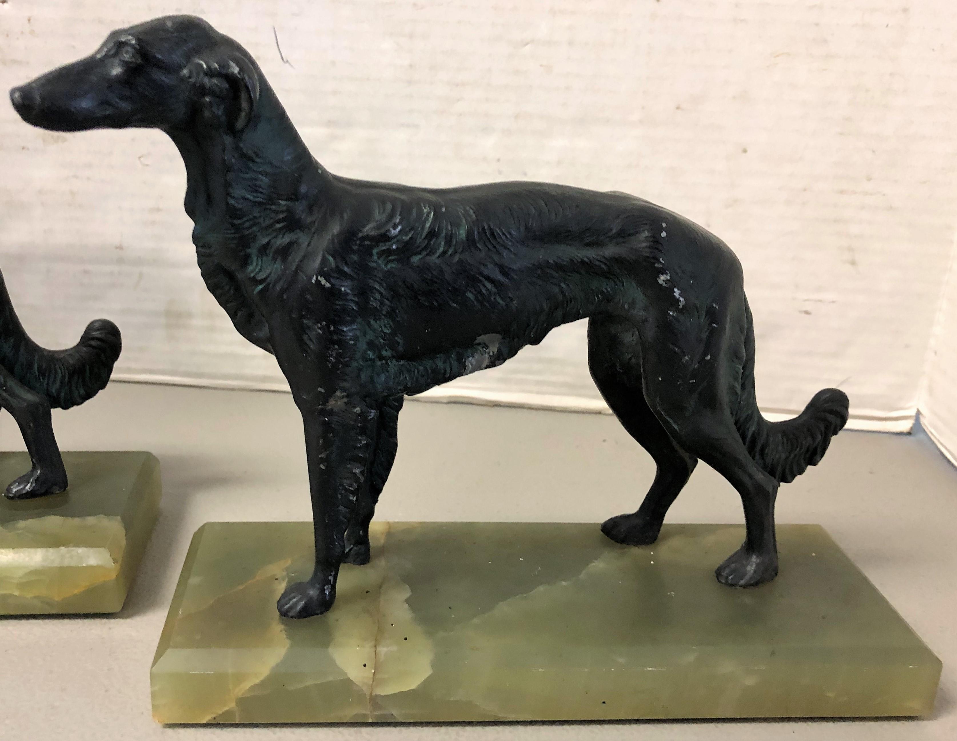 Pair of Greyhound Statues