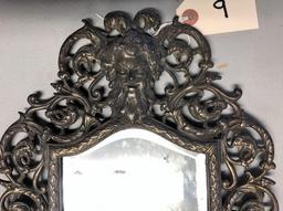 Vintage Ornate Metal Framed Mirror