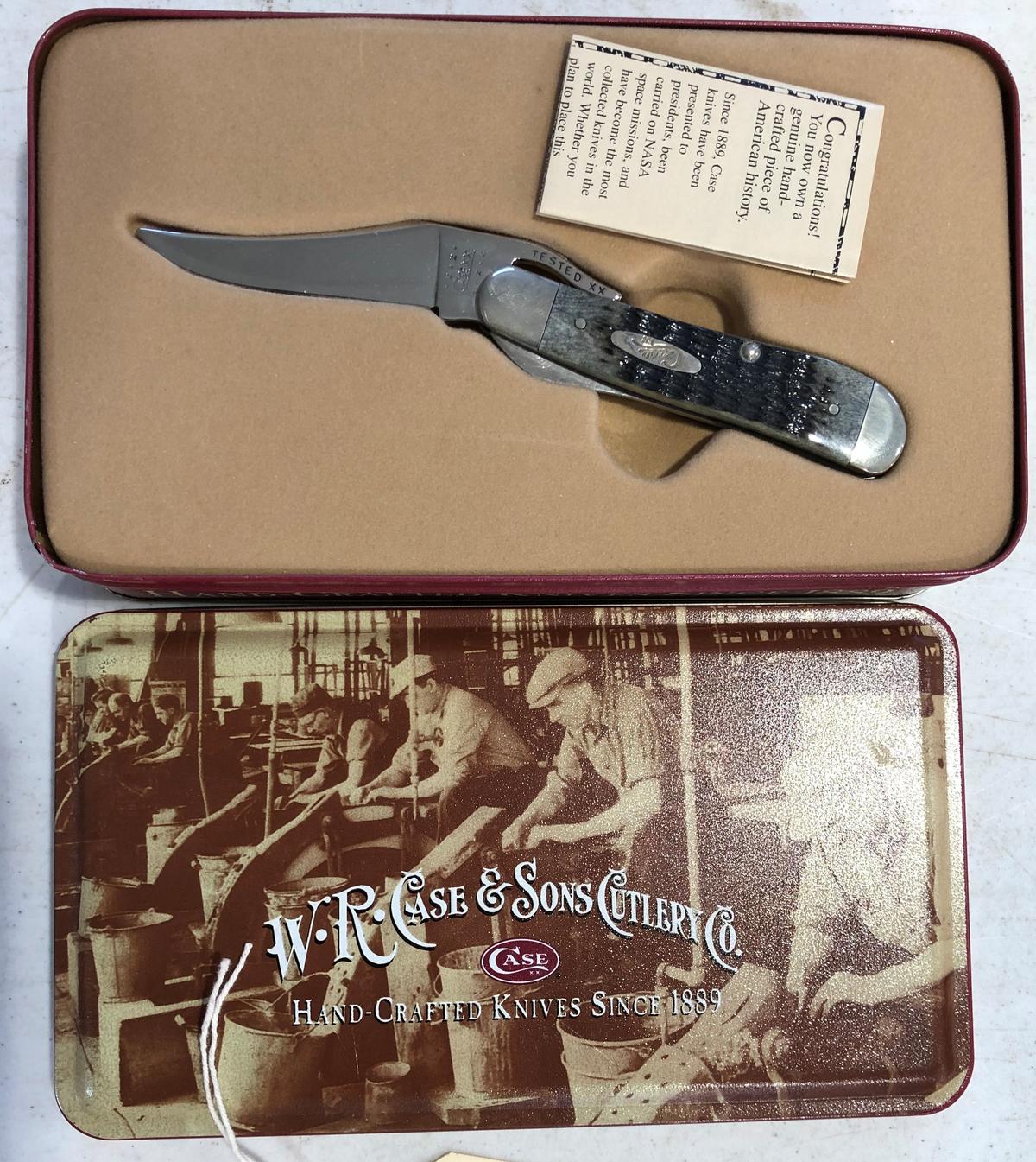 W.R. Case Knife in Metal Box