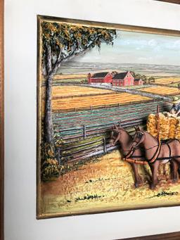 3D Art "Harvest Scene" by Sam & Abner Zook