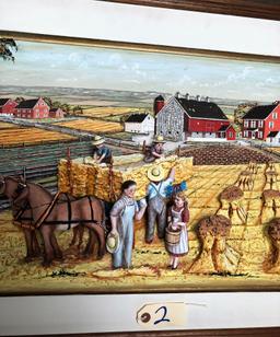 3D Art "Harvest Scene" by Sam & Abner Zook