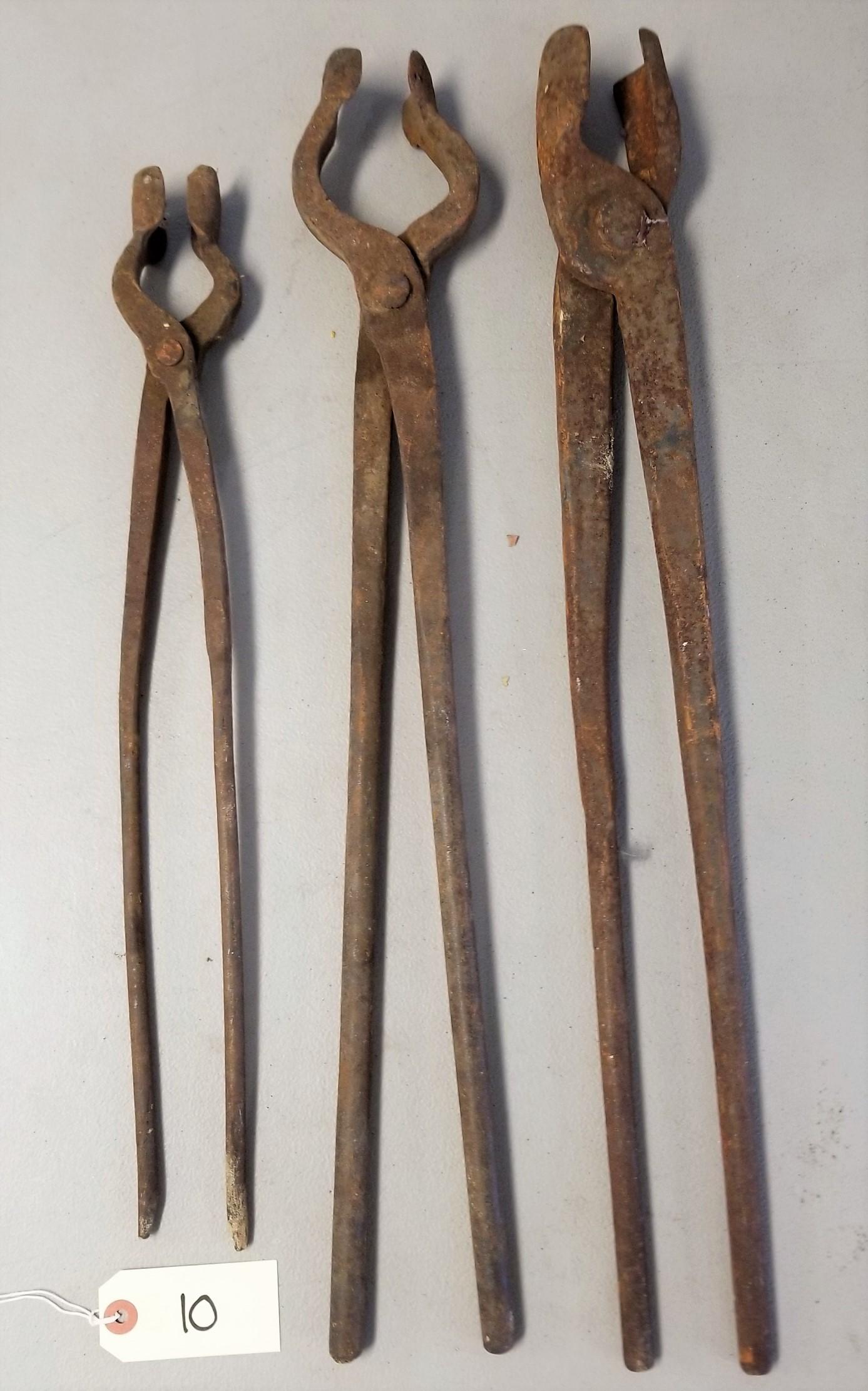 (3) Large Forge Tongs